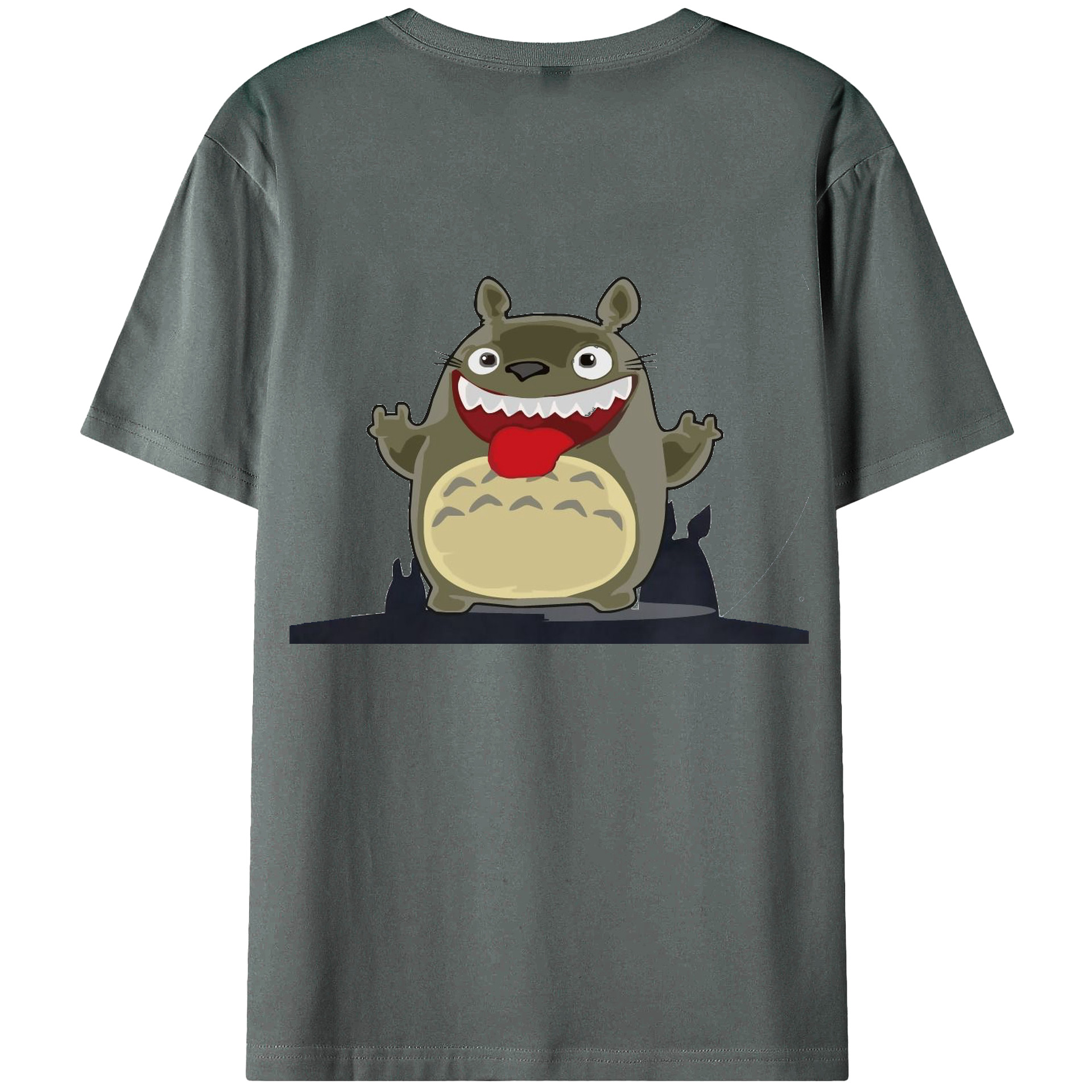 （画像用） となりのトトロ 草壁メイ 草壁サツキ My Neighbor Totoro Satsuki Kusakabe Mei Kusakabe 綿100％ メンズ半袖Tシャツ（バックプリント） 通気性